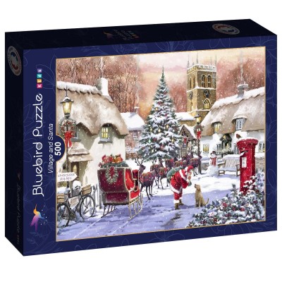 Puzzle Bluebird-Puzzle-F-90537 Village and Santa