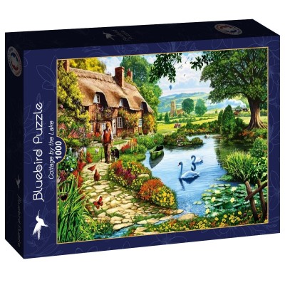 Puzzle Bluebird-Puzzle-F-90551 Cottage by the Lake