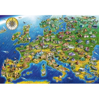 Puzzle Bluebird-Puzzle-F-90558 European Landmarks