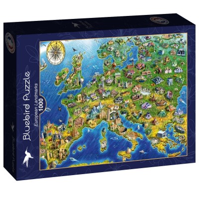 Puzzle Bluebird-Puzzle-F-90558 European Landmarks