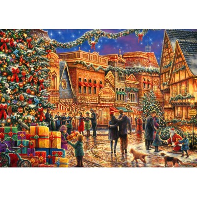 Puzzle Bluebird-Puzzle-F-90566 Christmas at the Town Square