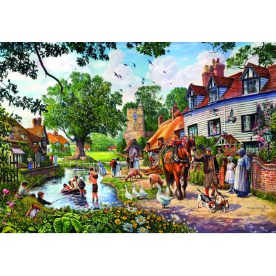 Puzzle Bluebird-Puzzle-F-90569 A Village in Summer