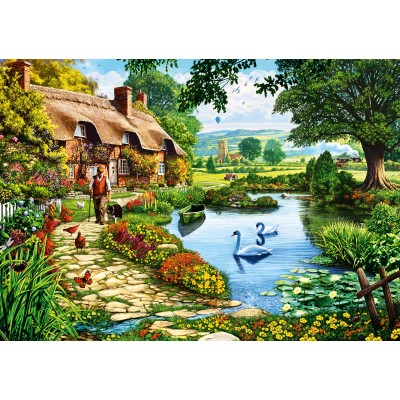 Puzzle Bluebird-Puzzle-F-90660 Cottage by the Lake