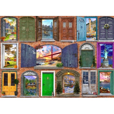 Puzzle Bluebird-Puzzle-F-90671 Doors of USA