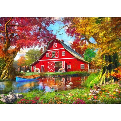 Puzzle Bluebird-Puzzle-F-90687 Sunny Autumn At The Barn