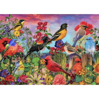 Puzzle Bluebird-Puzzle-F-90692 Birds and Blooms Garden