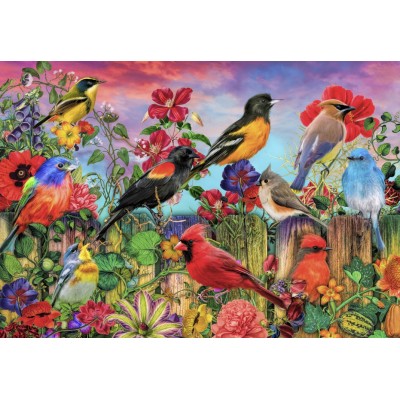 Puzzle Bluebird-Puzzle-F-90693 Birds and Blooms Garden