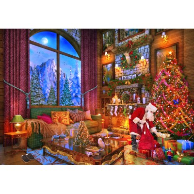 Puzzle Bluebird-Puzzle-F-90801 Christmas Lodge