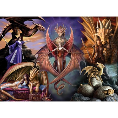 Puzzle Bluebird-Puzzle-F-90837 Anne Stokes - Dragon Fellowship