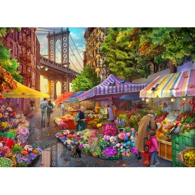 Puzzle Bluebird-Puzzle-F-90913 Flower Market Brooklyn