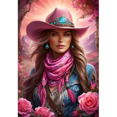 Puzzle Bluebird-Puzzle-F-90928 Pink Cowgirl