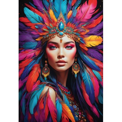 Puzzle Bluebird-Puzzle-F-90929 Indian Beauty