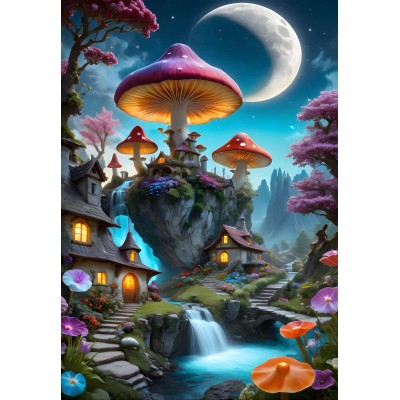 Puzzle Bluebird-Puzzle-F-90930 Mushroom Town