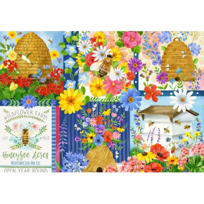 Puzzle Bluebird-Puzzle-F-90996 Les Ruches et les Abeilles