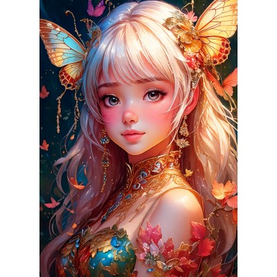 Puzzle Bluebird-Puzzle-F-91005 Das Schmetterlingsmädchen