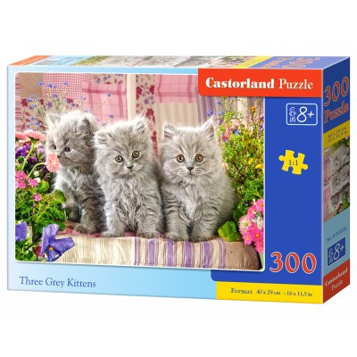 Puzzle Castorland-030330 Drei graue Kätzchen
