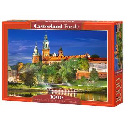 Puzzle Castorland-103027 Wawel bei Nacht, Krakau, Polen