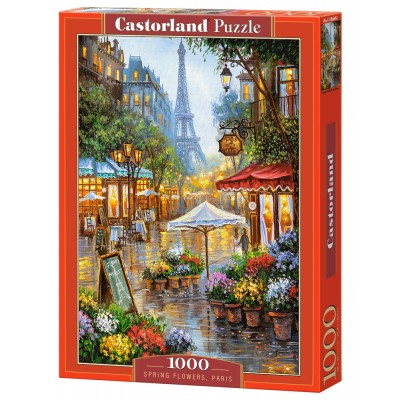 Puzzle Castorland-103669 Frühlingsblumen in Paris