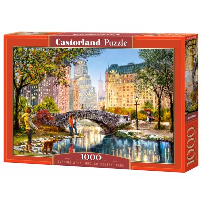 Puzzle Castorland-104376 Abendspaziergang Durch den Central Park