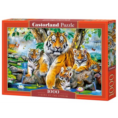 Puzzle Castorland-104413 Tiger am Strom