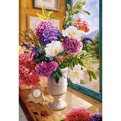 Puzzle Castorland-104444 Nature Morte aux Hortensias