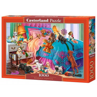 Puzzle Castorland-104475 Les Chiots Coquins