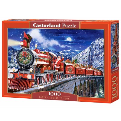 Puzzle Castorland-104833 Santa's Coming Soon to Town