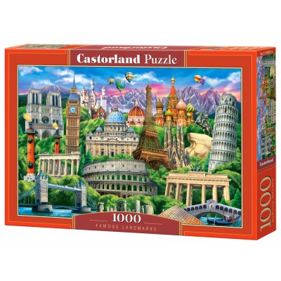 Puzzle Castorland-104901 Berühmte Sehenswürdigkeiten