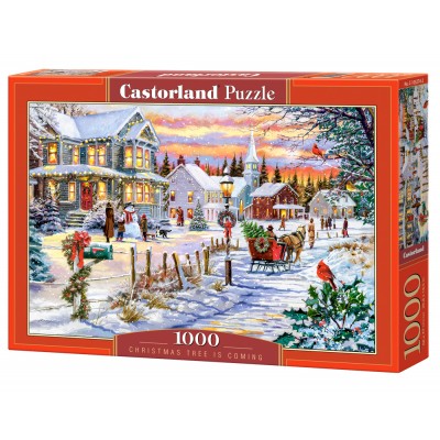 Puzzle Castorland-105274 Der Weihnachtsbaum Kommt