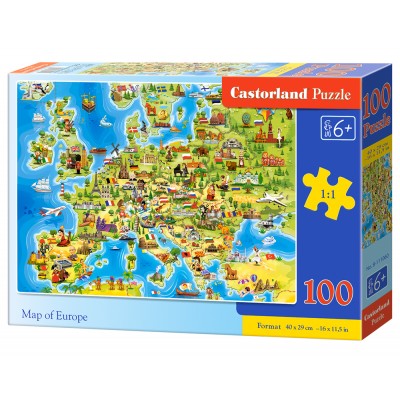 Puzzle Castorland-111060 Europakarte