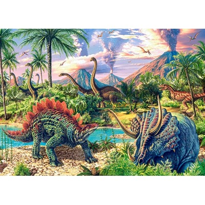 Puzzle Castorland-13234 Dinosaurier
