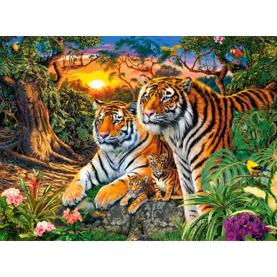 Puzzle Castorland-200825 Tiger-Familie