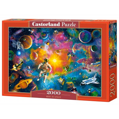 Puzzle Castorland-200849 L'Homme dans l'Espace