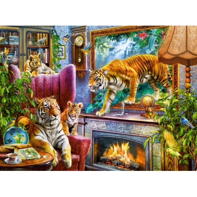 Puzzle Castorland-300556 Tigers Coming to Life