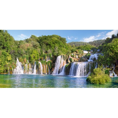 Puzzle Castorland-400133 Wasserfälle der Krka, Kroatien