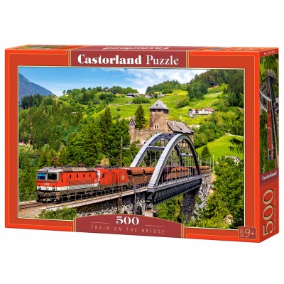 Puzzle Castorland-52462 Zug auf der Brücke