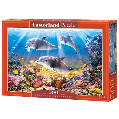 Puzzle Castorland-52547 Die Welt der Delfine