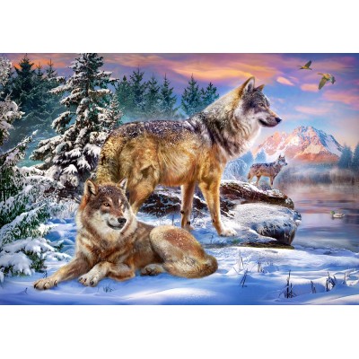 Puzzle Castorland-53049 Le Pays Merveilleux des Loups