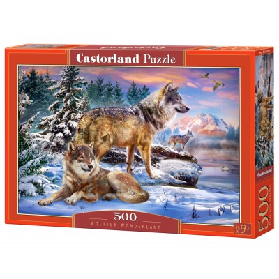Puzzle Castorland-53049 Wölfisches Wunderland