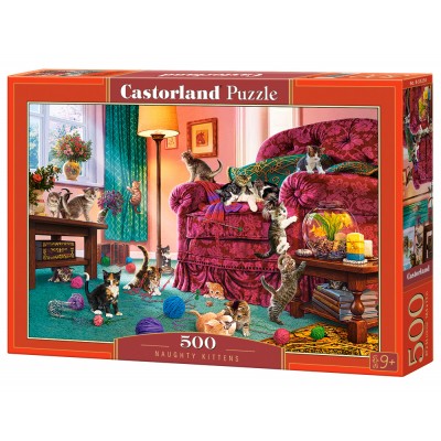Puzzle Castorland-53254 Ungezogene Kätzchen