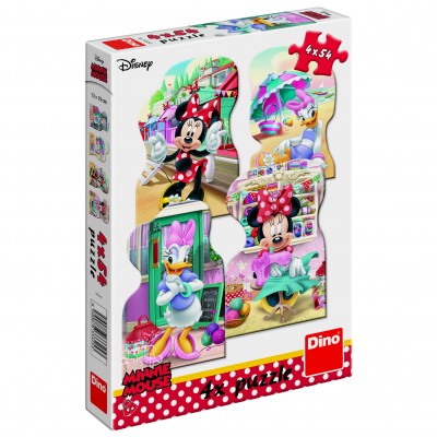 Dino-33325 4 Puzzles - Minnie und Daisy