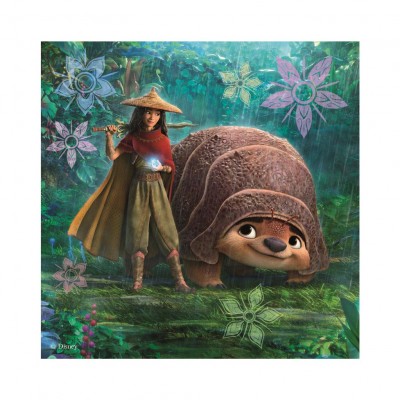 Dino-33534 3 Puzzles - Raya und Freunde