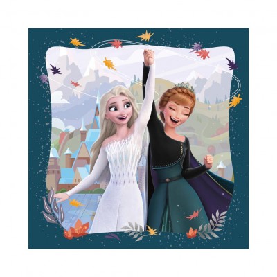 Dino-33542 3 Puzzles - Frozen: Happy Autumn
