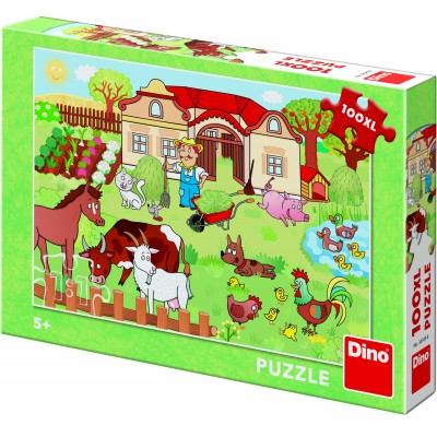 Puzzle Dino-34349 XXL Teile - Animals on the Farm
