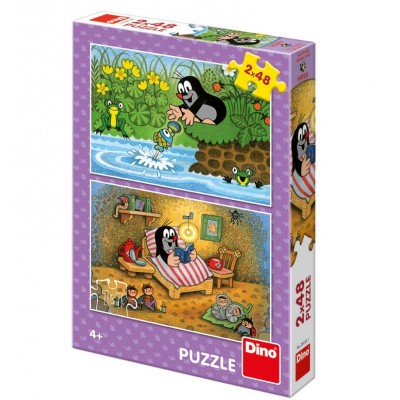 Dino-38155 2 Puzzles - The little Mole