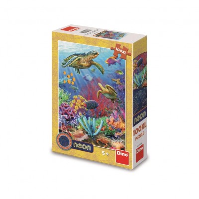 Dino-39419 XXL Teile - Neon Puzzle - Under the Sea