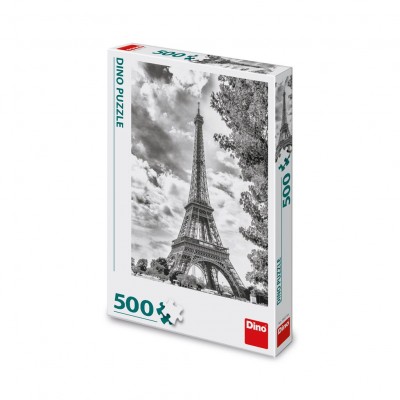 Puzzle Dino-50273 Black and White Eiffel Tower