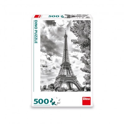Puzzle Dino-50273 Black and White Eiffel Tower