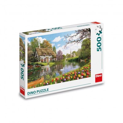 Puzzle Dino-50275 Cottage am Wasser