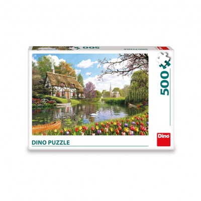 Puzzle Dino-50275 Cottage am Wasser